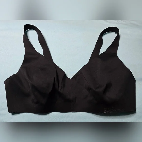 Lululemon Athletica Bra Size 36B Lulu Black Support Seamless Bra Top T-shirt 36 - Picture 1 of 5